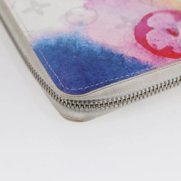 LOUIS VUITTON Monogram Water Color Long Wallet White M80499 LV Auth 147371 - Picture 5 of 16